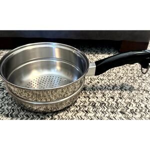 Saladmaster 8" Double Boiler Steamer Insert Strainer Colander Stainless Steel